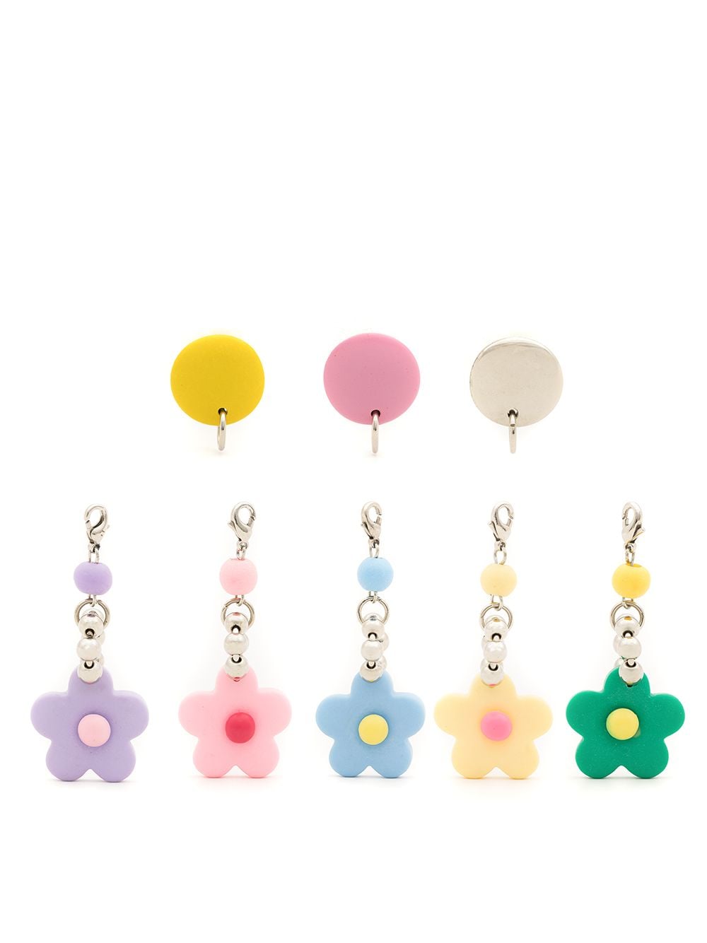 Amir Slama flower drop chain earring set - Multicolour von Amir Slama