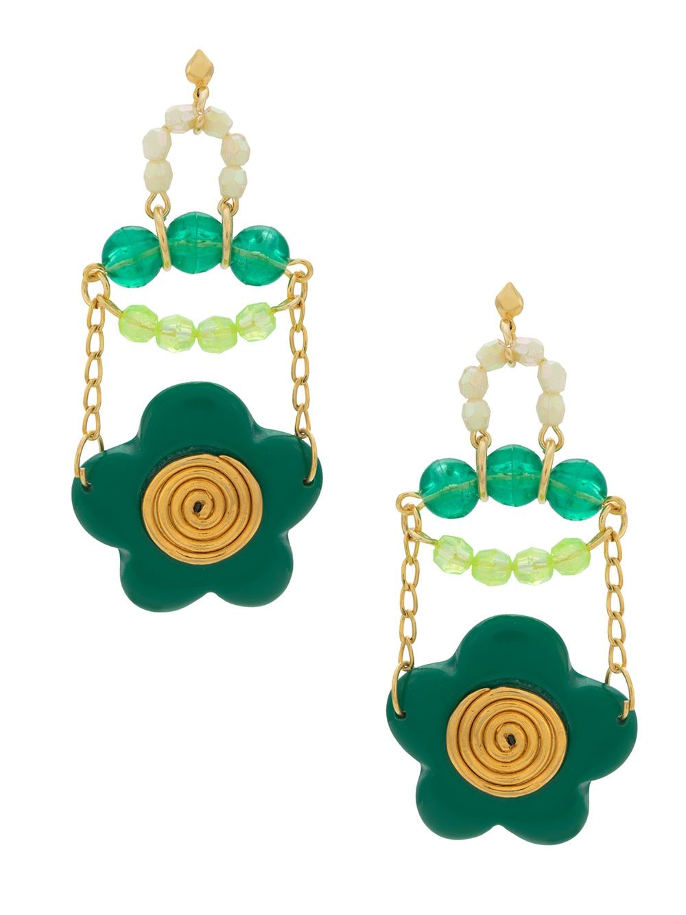 Amir Slama flower earrings - Green von Amir Slama