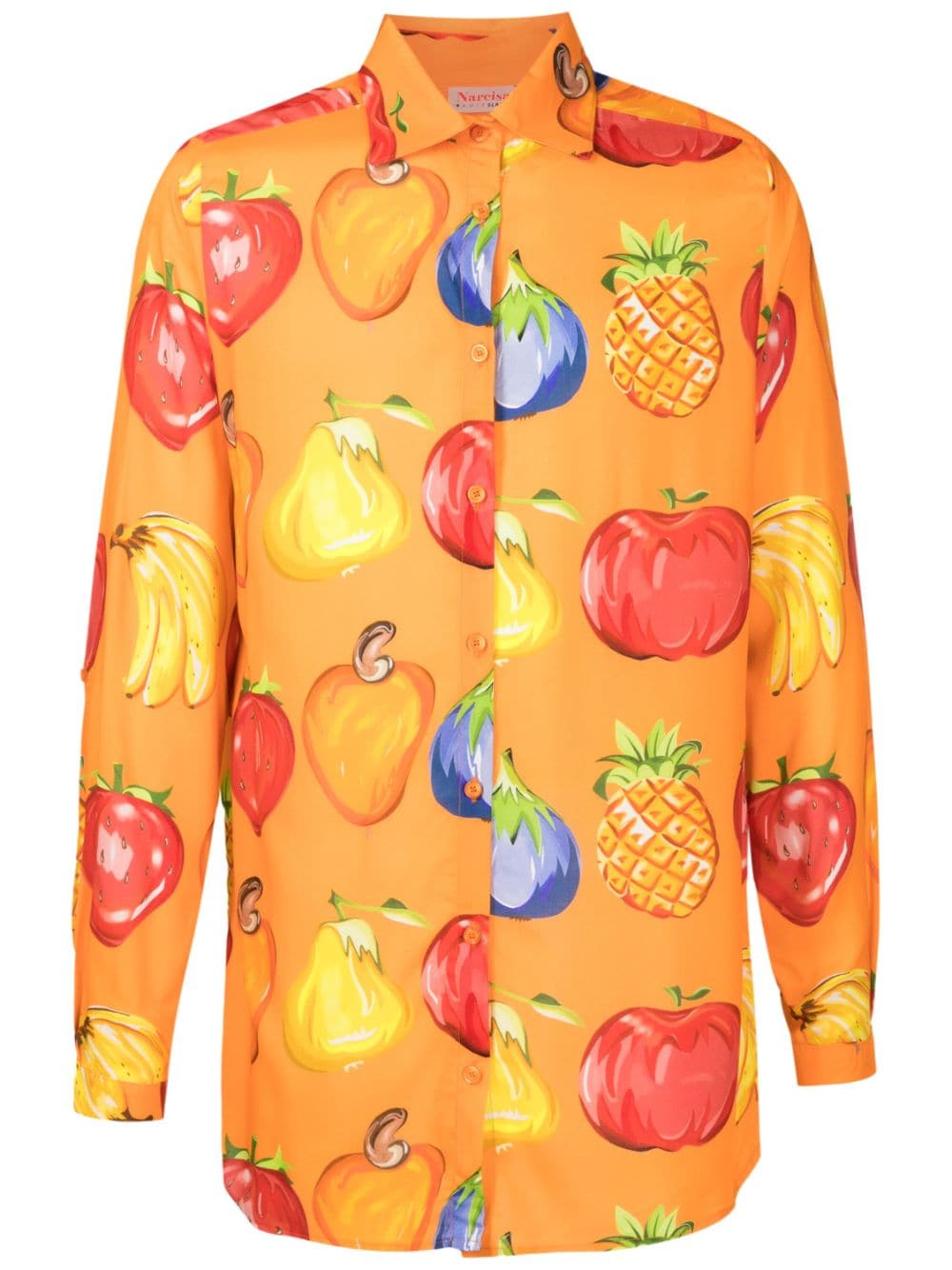 Amir Slama fruit-print button-up shirt - Orange von Amir Slama