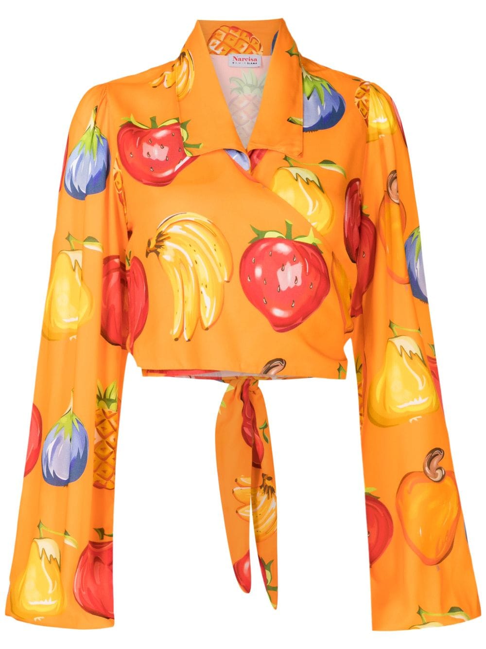 Amir Slama fruit-print long-sleeved shirt - Orange von Amir Slama