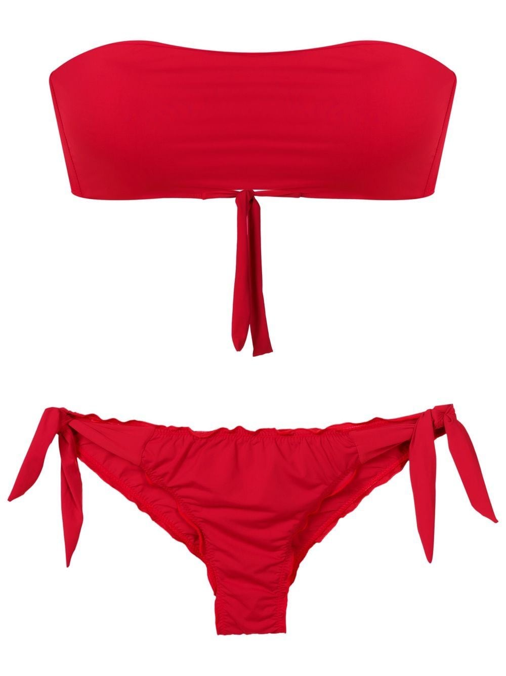 Amir Slama gathered-detailing bandeau bikini von Amir Slama