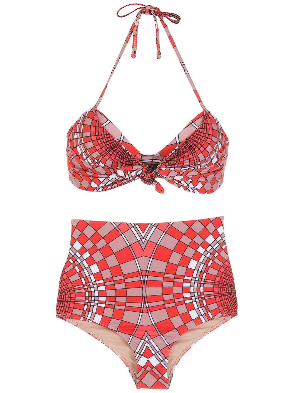 Amir Slama geometric print bikini set - Red von Amir Slama