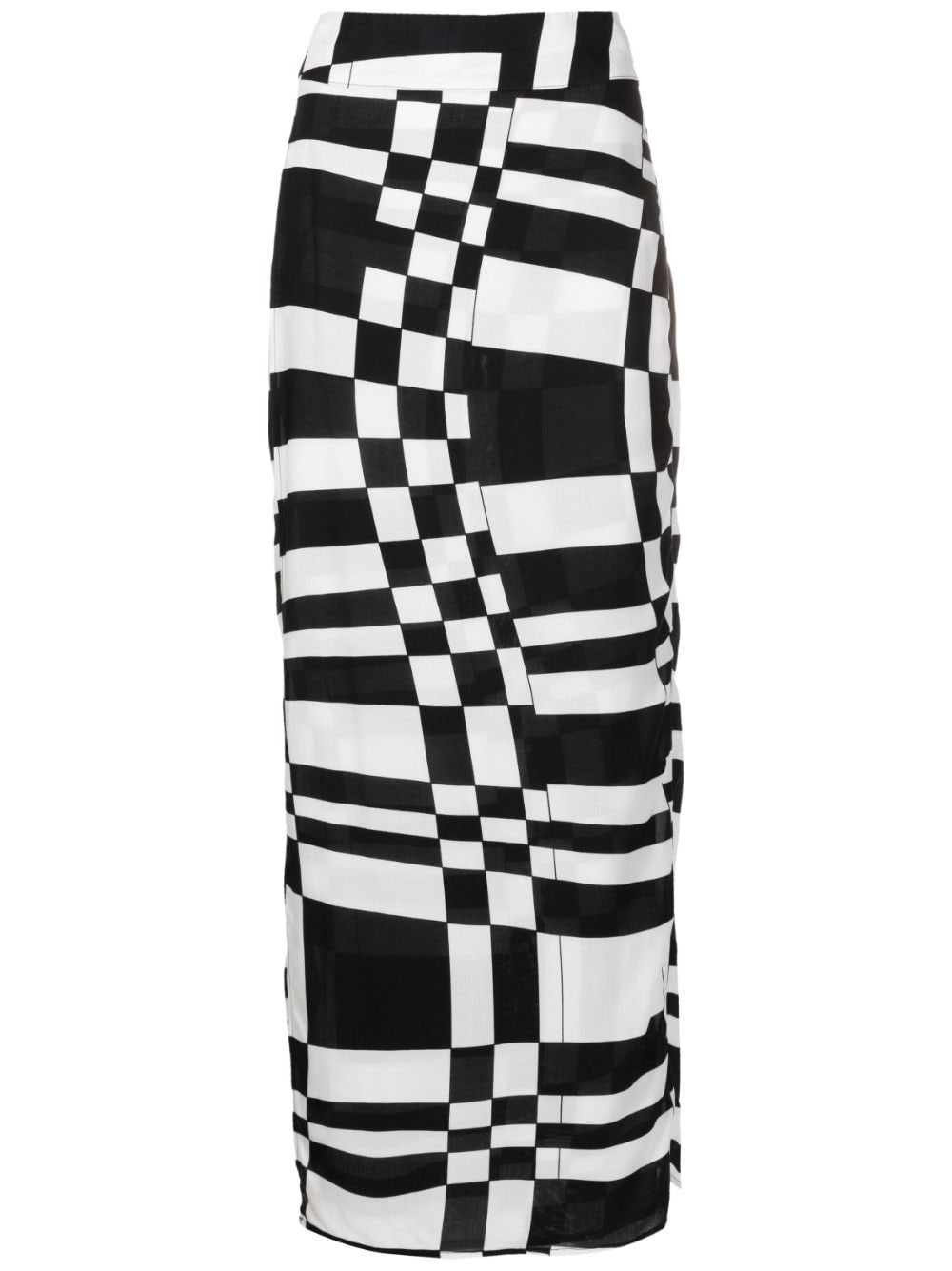 Amir Slama geometric-print midi skirt - Black von Amir Slama