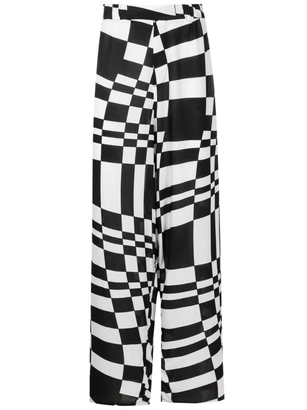 Amir Slama geometric-print straight trousers - Black von Amir Slama