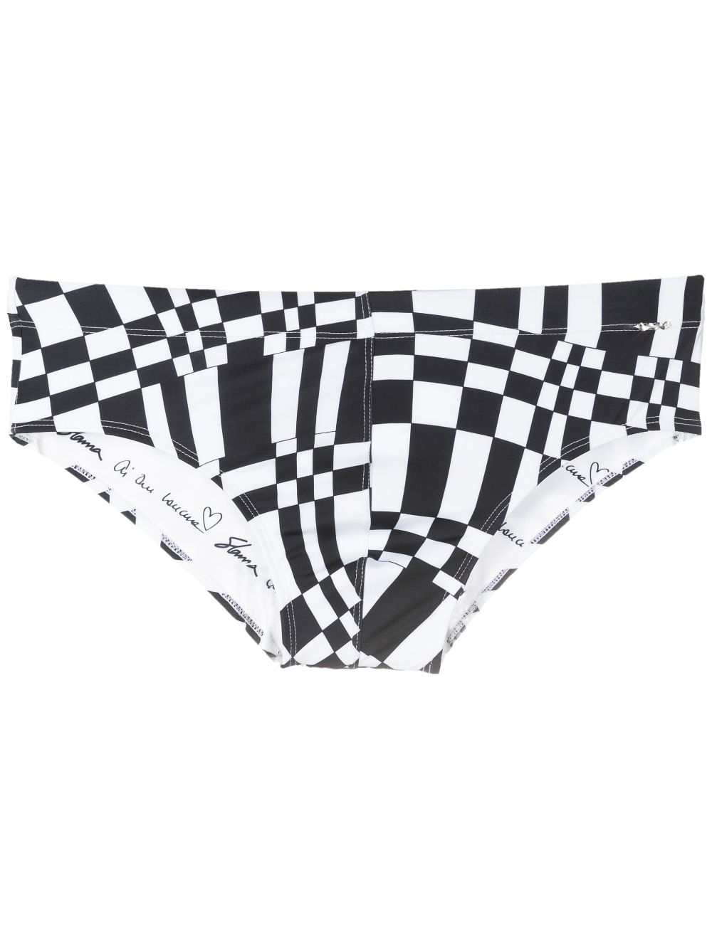 Amir Slama geometric-print swim trunks - Black von Amir Slama