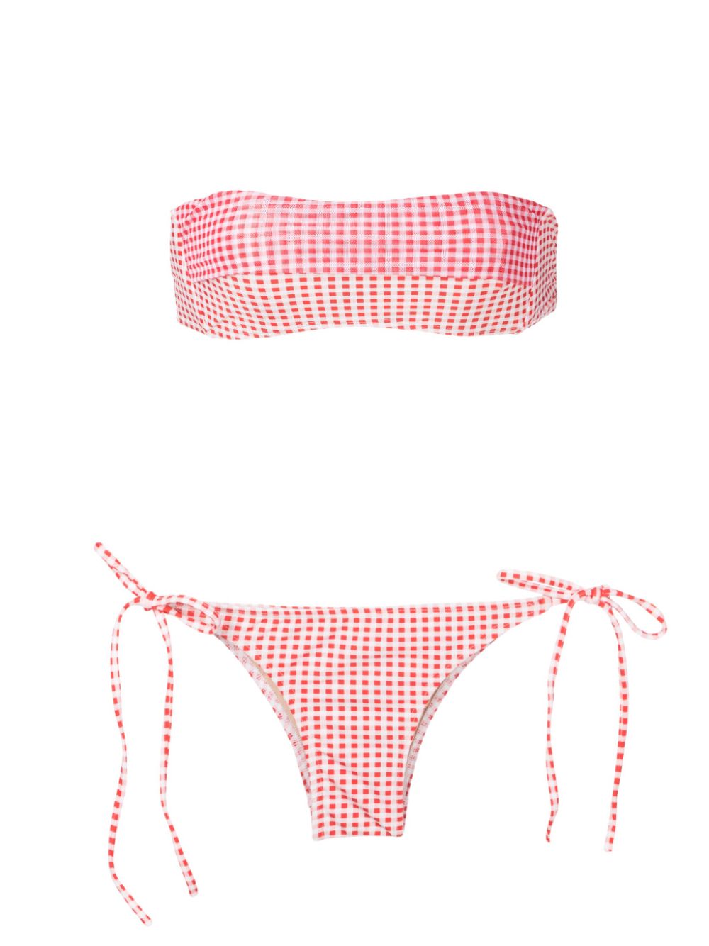 Amir Slama gingham-check pattern bikini set - Red von Amir Slama
