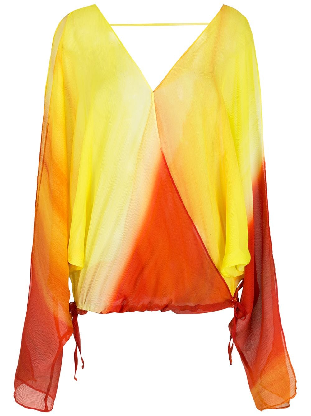 Amir Slama gradient silk blouse - Yellow von Amir Slama
