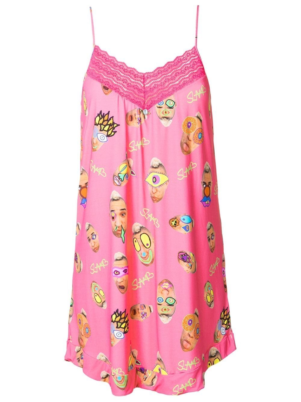 Amir Slama graphic-print camisole nightdress - Pink von Amir Slama