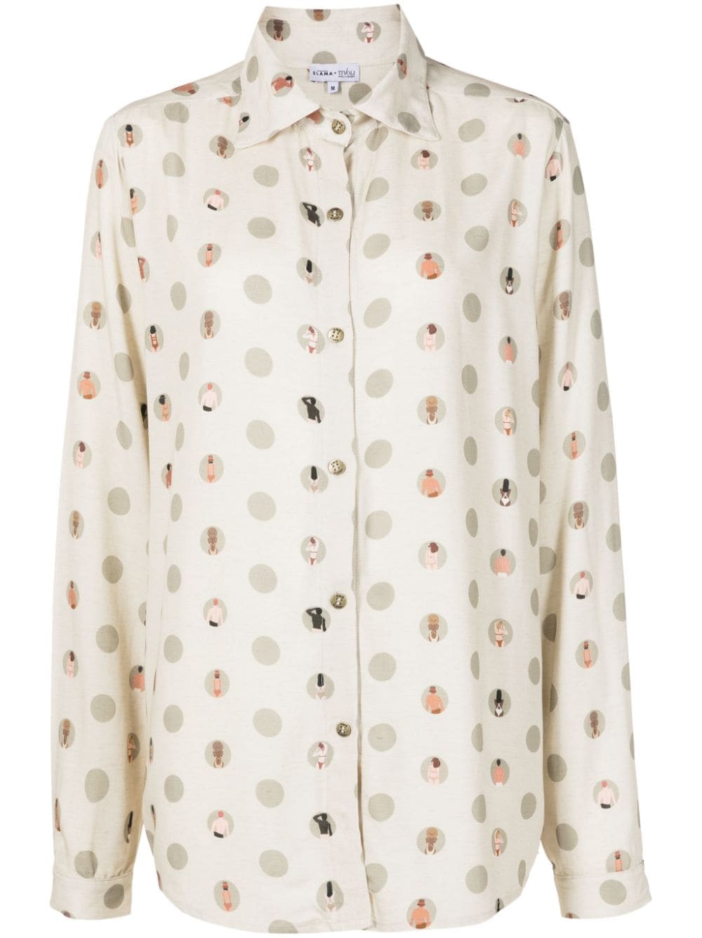 Amir Slama graphic-print long-sleeve shirt - Neutrals von Amir Slama