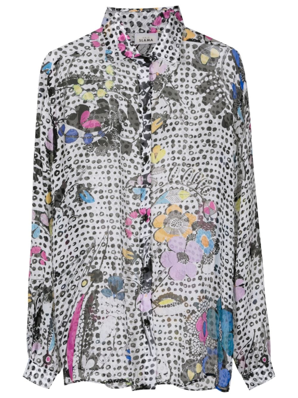 Amir Slama graphic-print silk shirt - Multicolour von Amir Slama