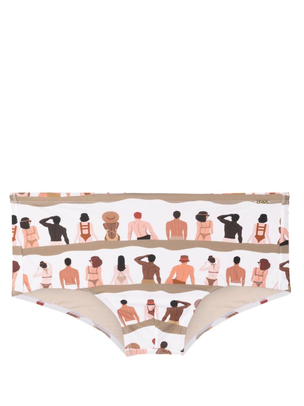 Amir Slama graphic-print swim shorts - Neutrals von Amir Slama