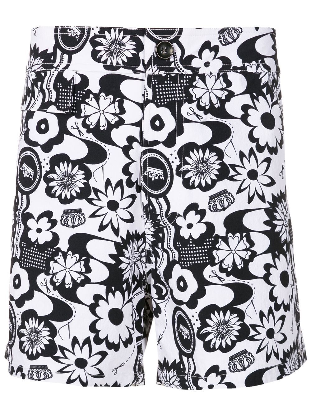 Amir Slama graphic-print swimming trunks - Black von Amir Slama