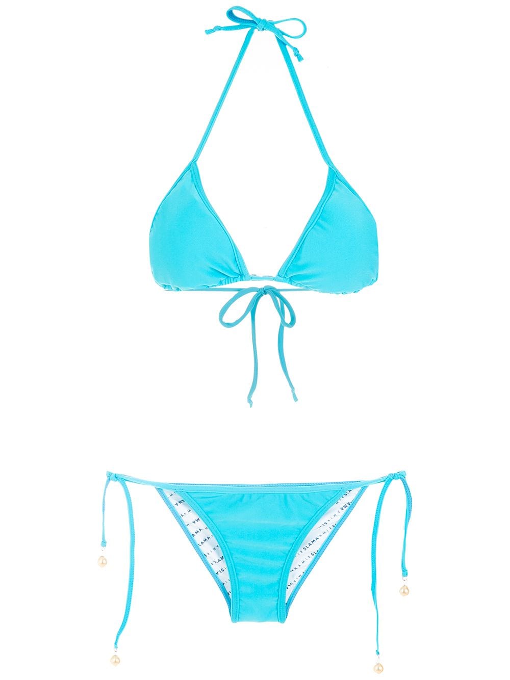 Amir Slama halterneck triangle bikini - Blue von Amir Slama