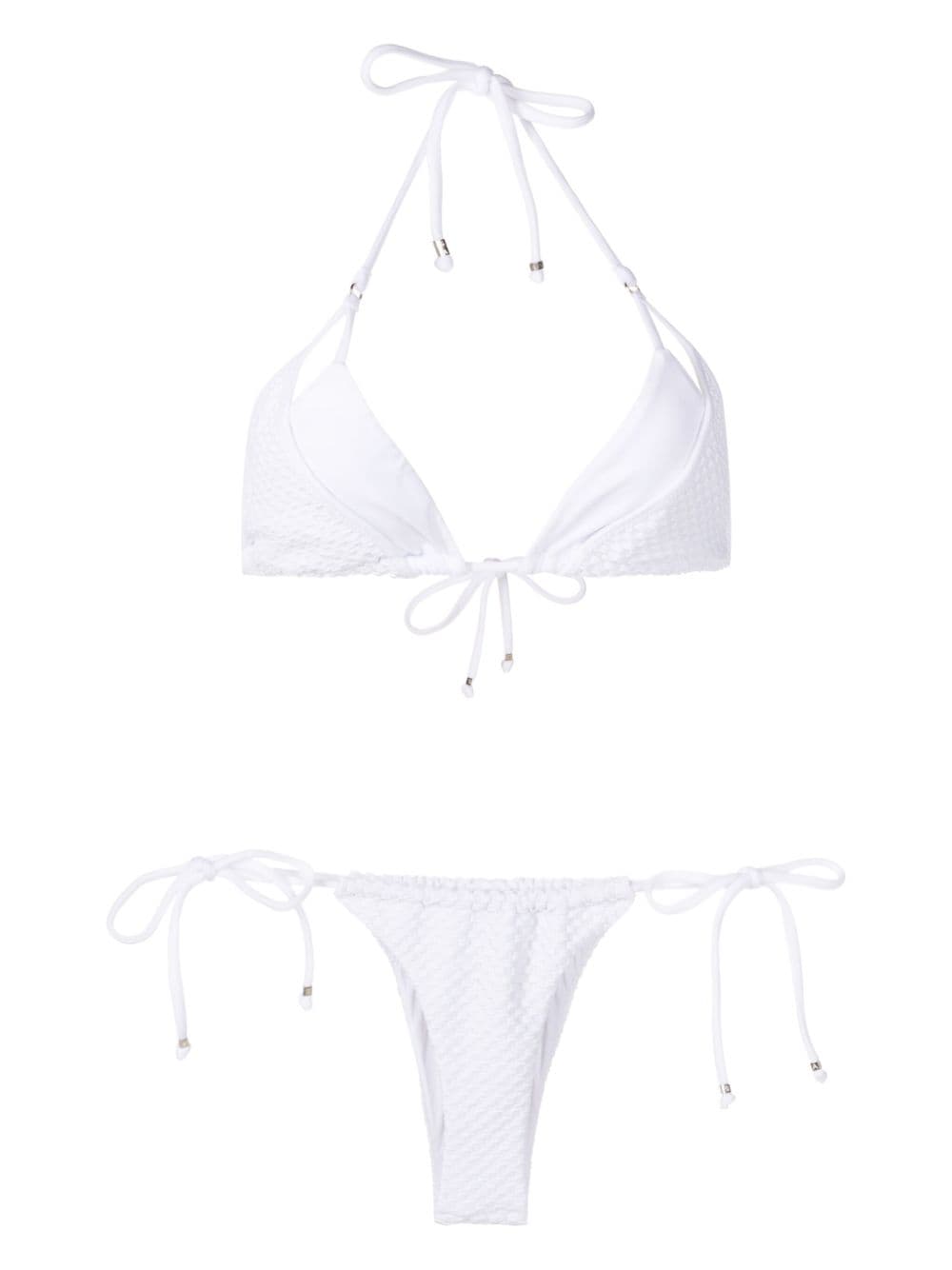 Amir Slama halterneck triangle bikini - White von Amir Slama