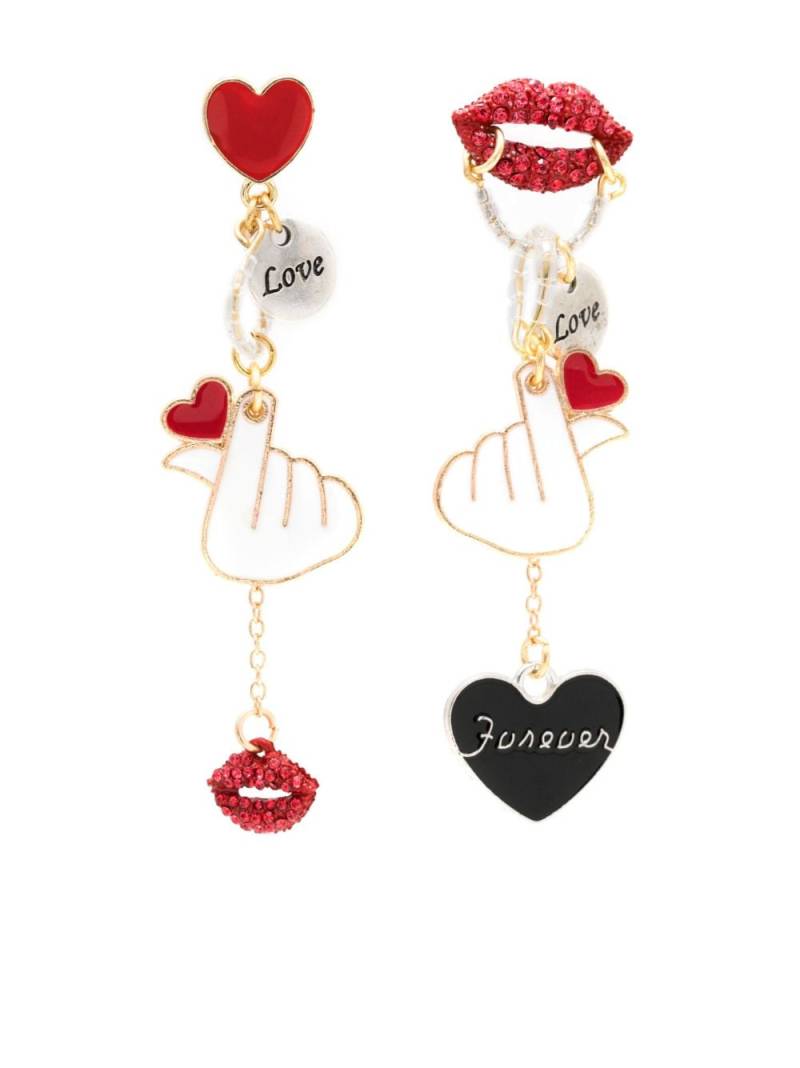 Amir Slama heart-charm drop earrings - Multicolour von Amir Slama