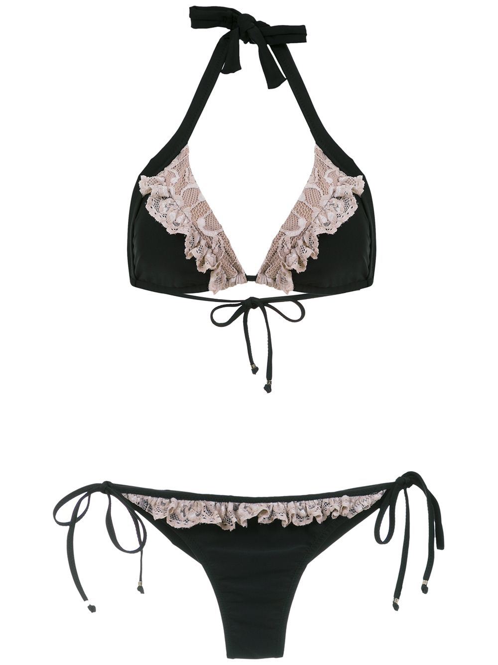 Amir Slama lace panel bikini set - Black von Amir Slama