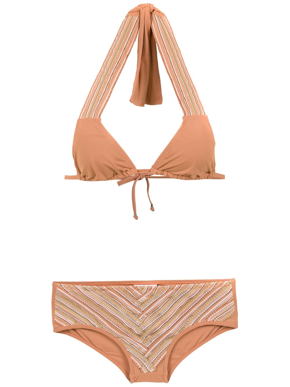 Amir Slama lace up bikini - Neutrals von Amir Slama