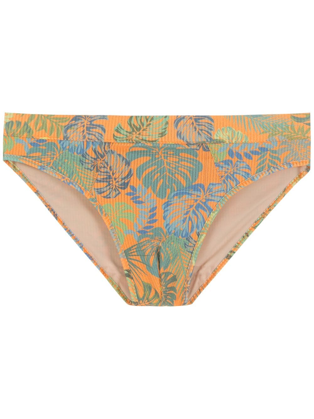 Amir Slama leaf print swim briefs - Orange von Amir Slama