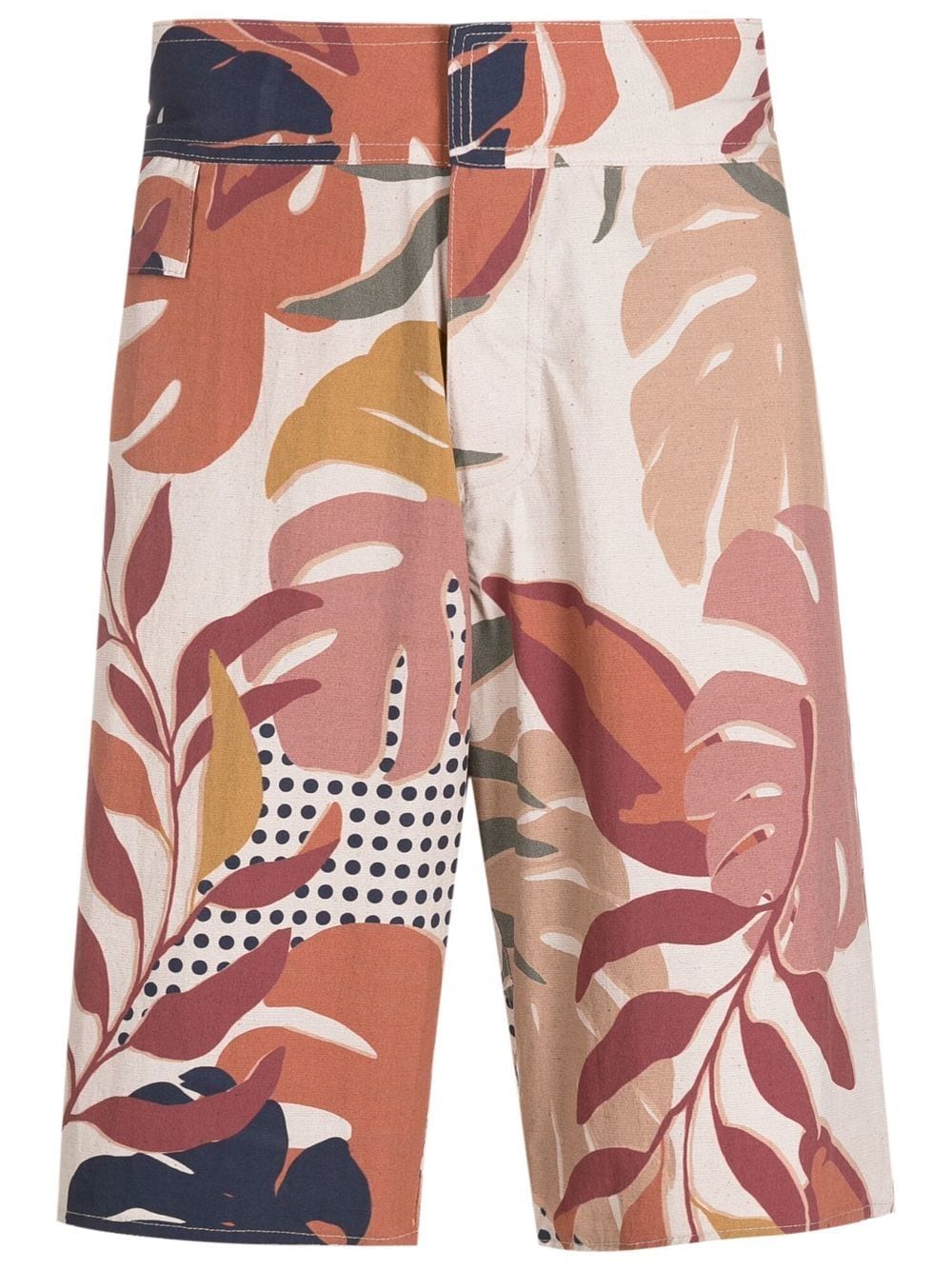 Amir Slama leaf-print swim shorts - Brown von Amir Slama