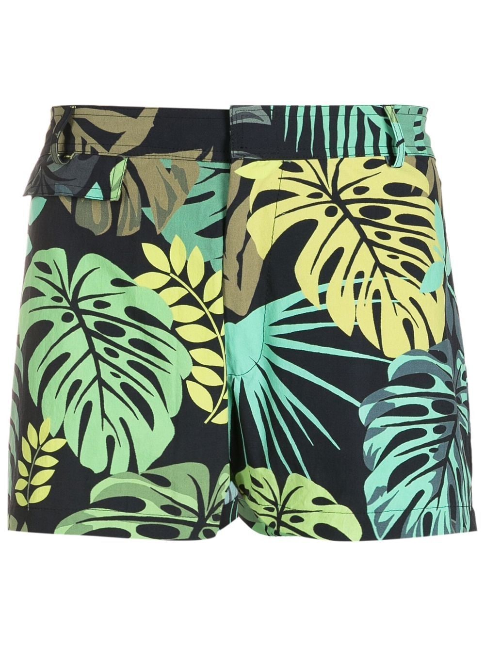 Amir Slama leaf-print swim shorts - Green von Amir Slama