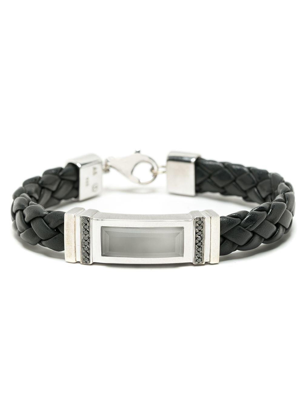 Amir Slama leather Amir Slama X Julio Okubo bracelet - Black von Amir Slama