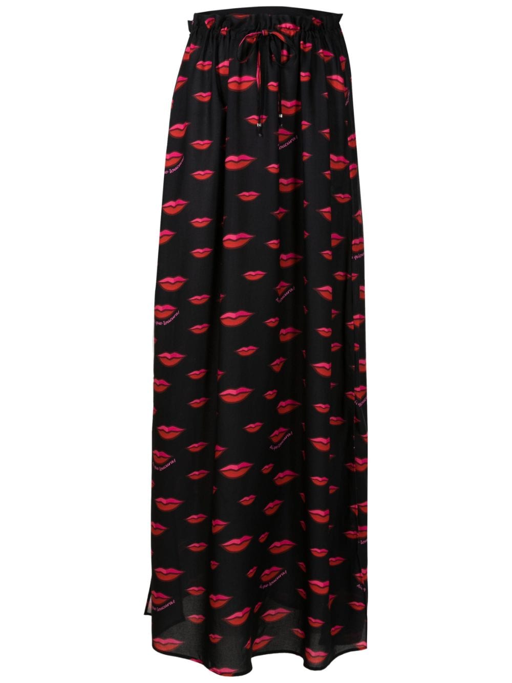 Amir Slama lip-print maxi skirt - Black von Amir Slama