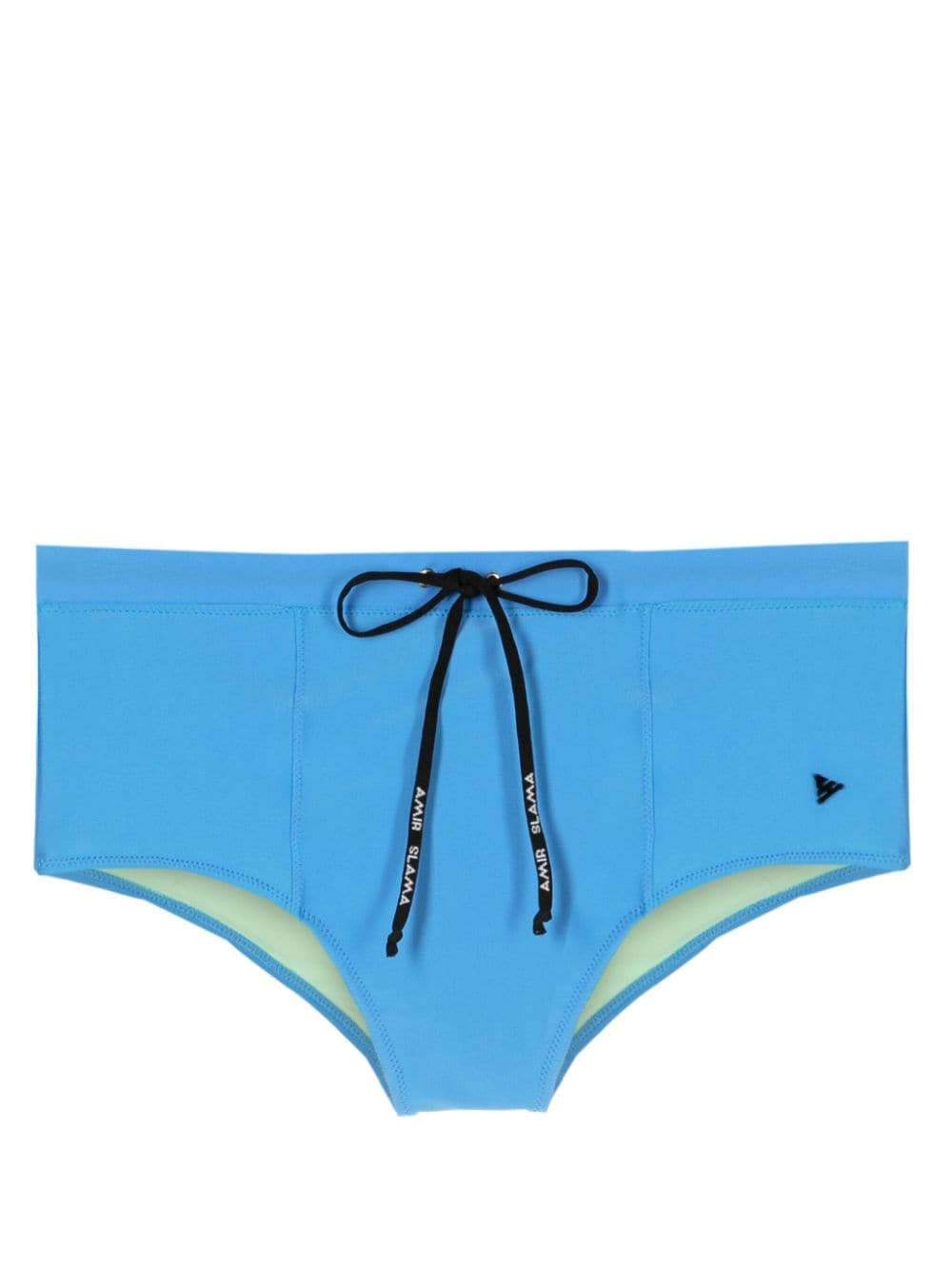 Amir Slama logo-plaque drawstring swimming trunks - Blue von Amir Slama