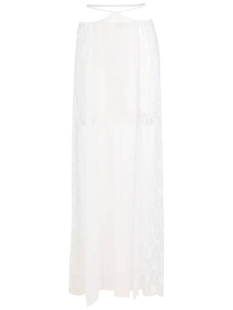 Amir Slama long lace skirt - White von Amir Slama