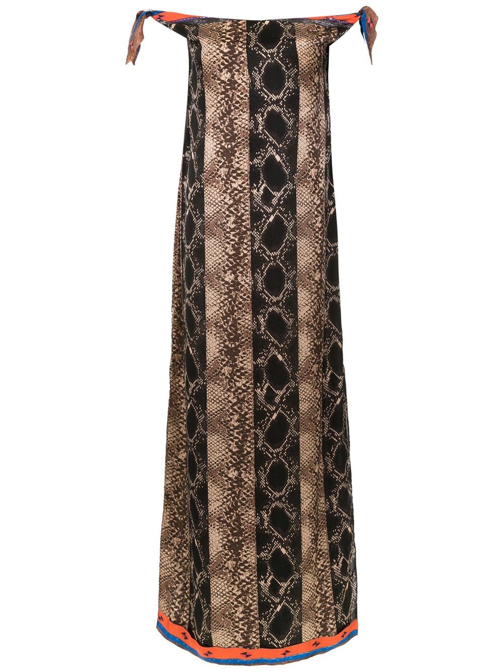 Amir Slama off the shoulder long dress - Brown von Amir Slama