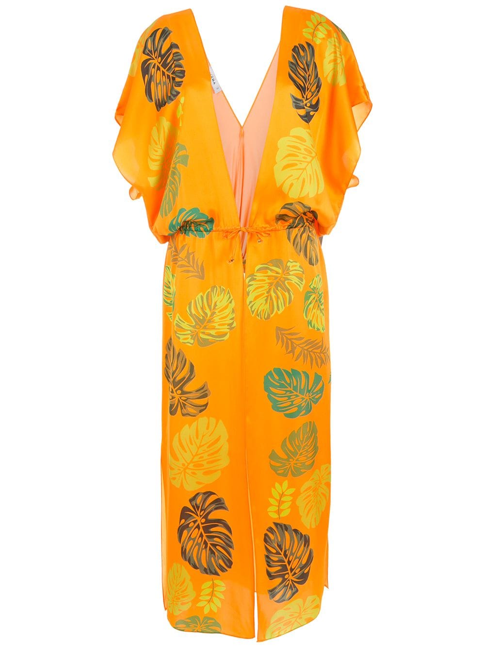 Amir Slama palm leaf print beach dress - Orange von Amir Slama