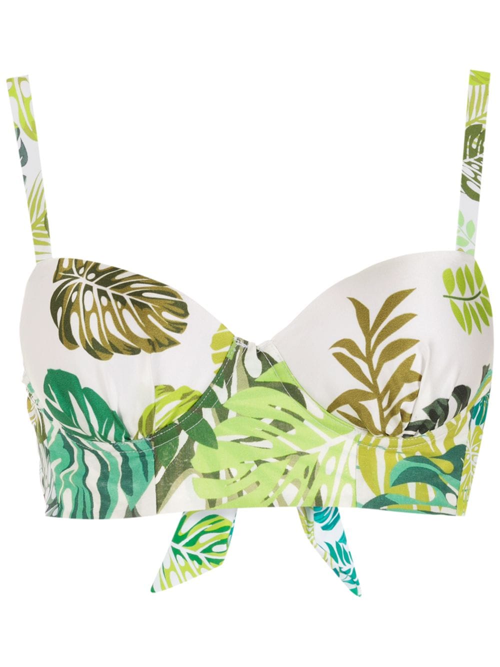 Amir Slama palm leaf print bikini top - Green von Amir Slama