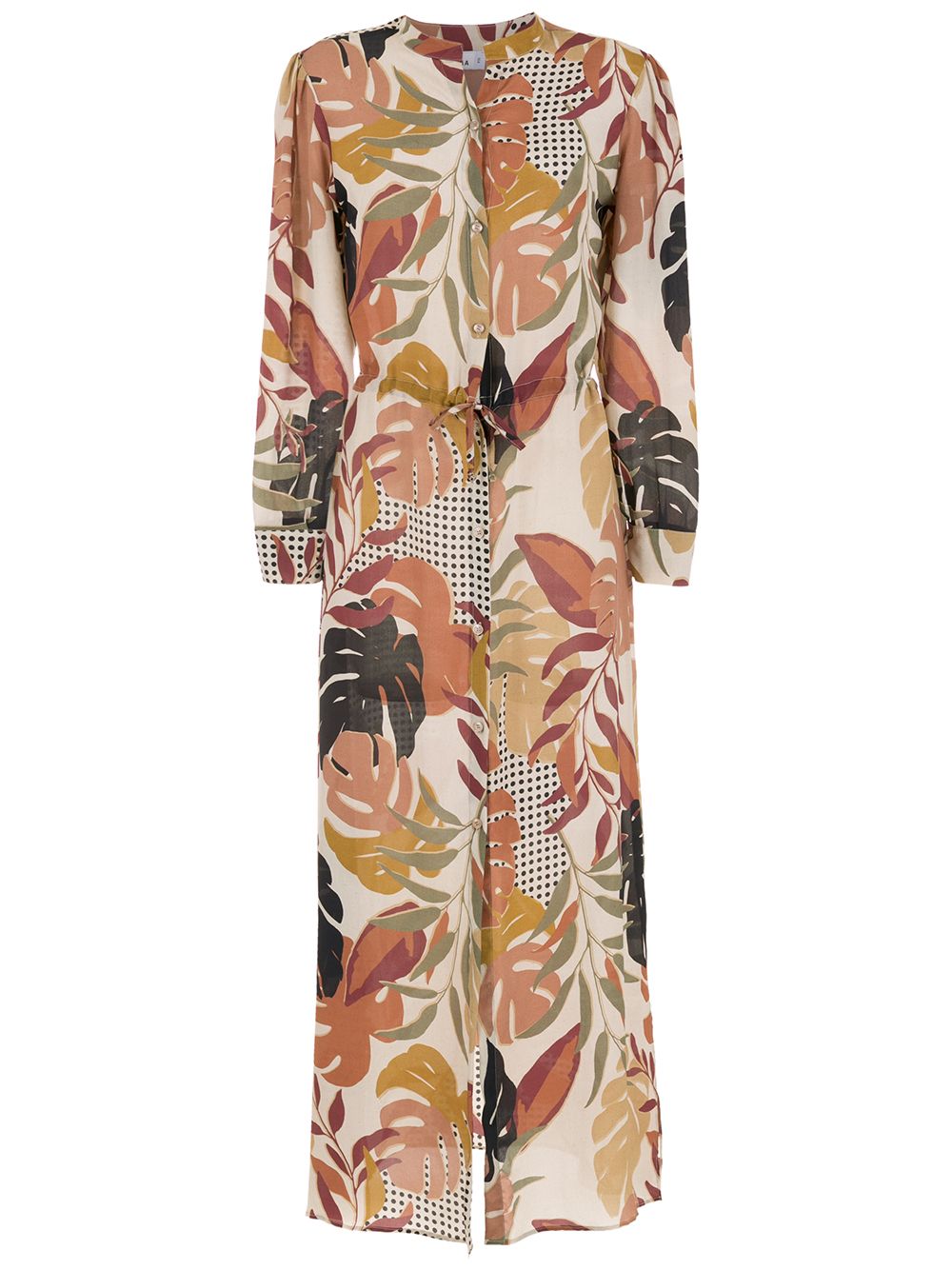 Amir Slama palm leaf print maxi dress - Multicolour von Amir Slama