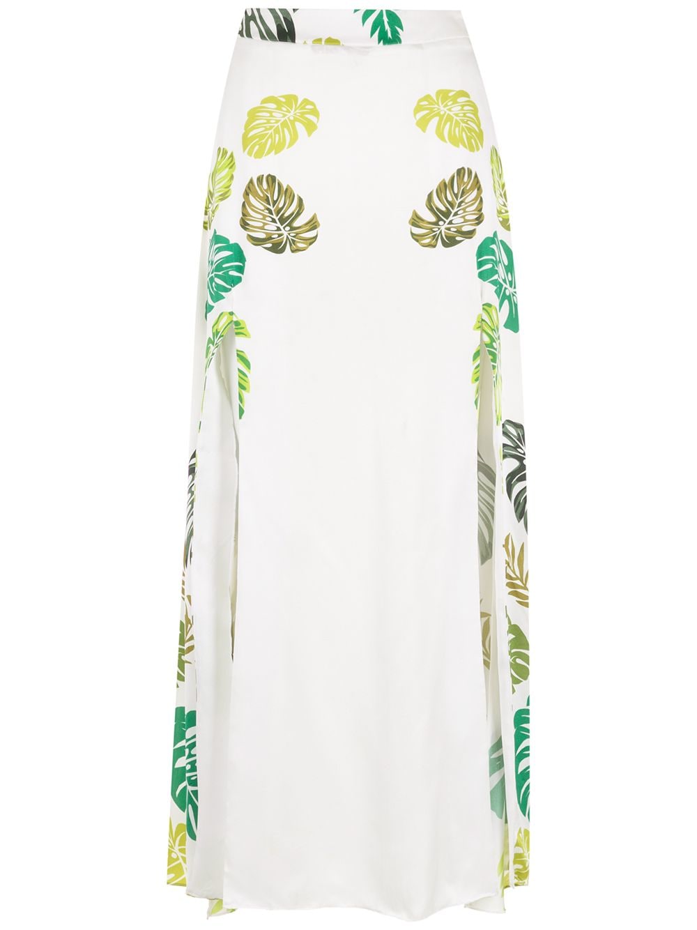 Amir Slama palm leaf print maxi skirt - White von Amir Slama