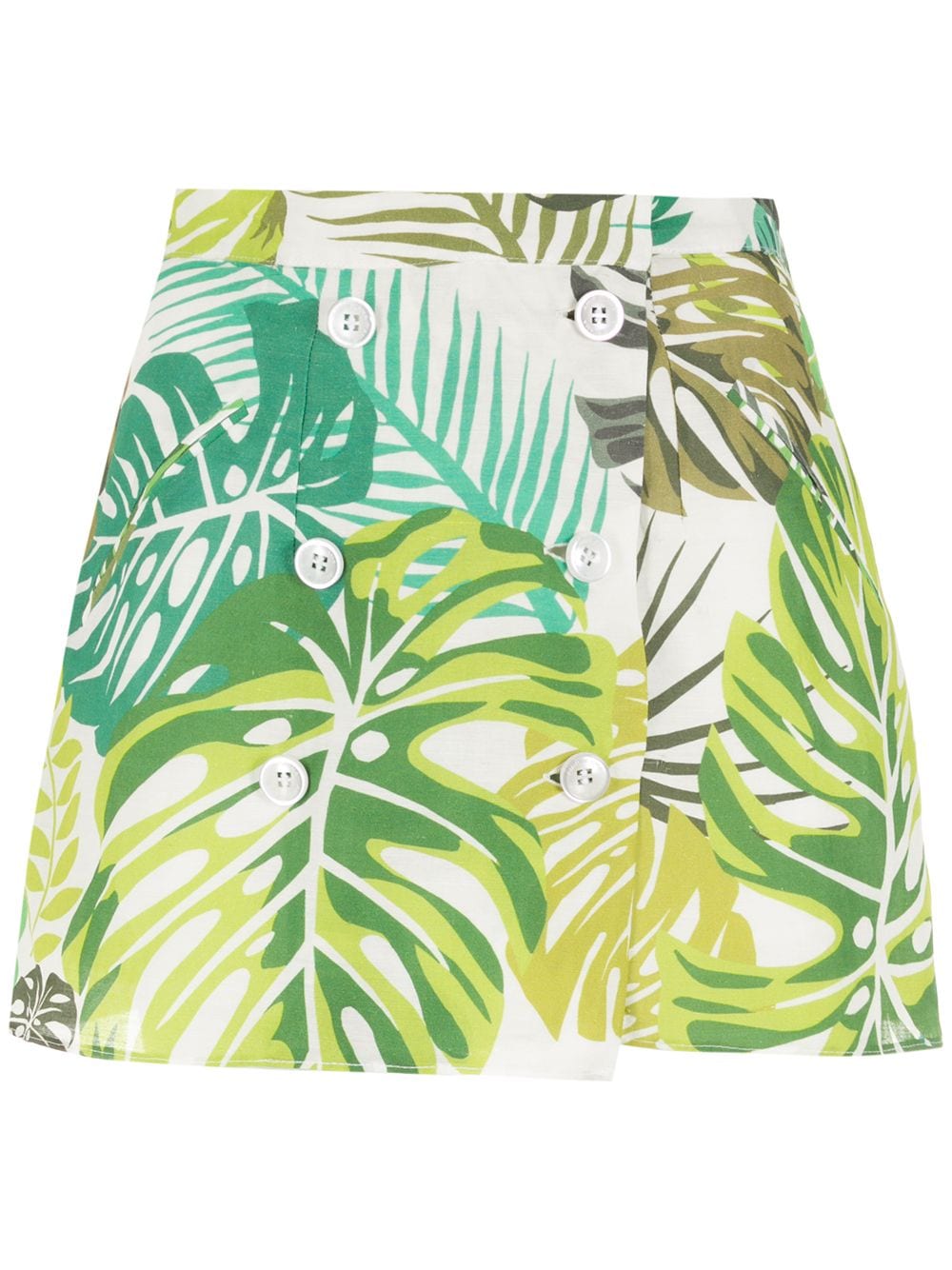 Amir Slama palm leaf print mini skirt - Green von Amir Slama