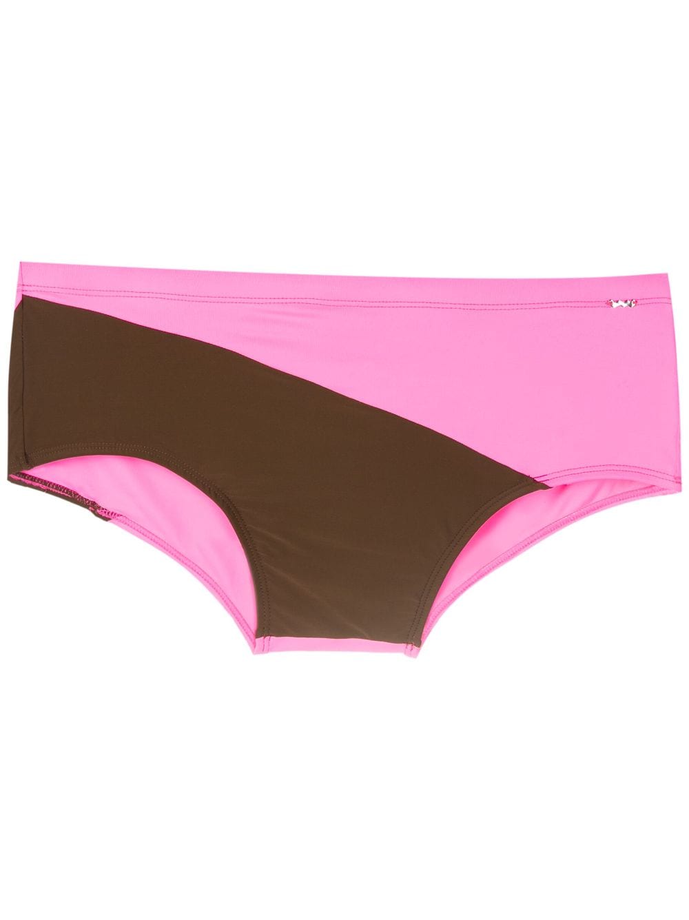 Amir Slama panelled swim trunks - Brown von Amir Slama