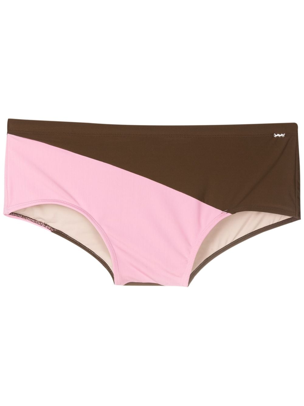 Amir Slama panelled swim trunks - Brown von Amir Slama