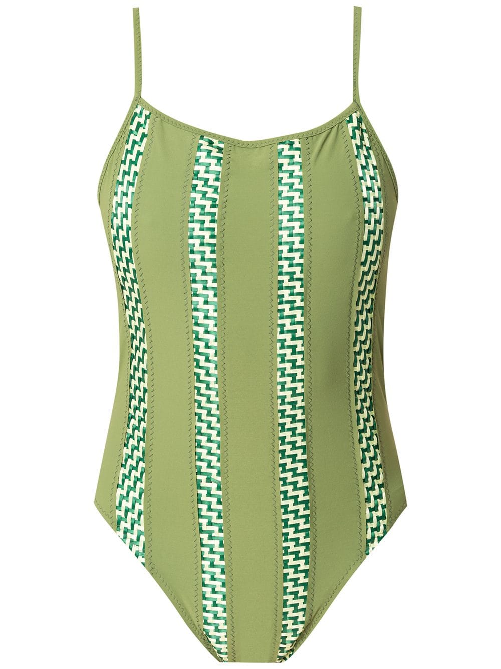 Amir Slama panelled swimsuit - Green von Amir Slama