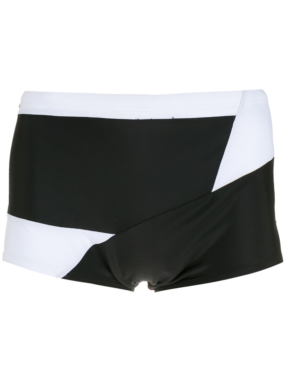 Amir Slama panelled two-tone swimming trunks - Black von Amir Slama