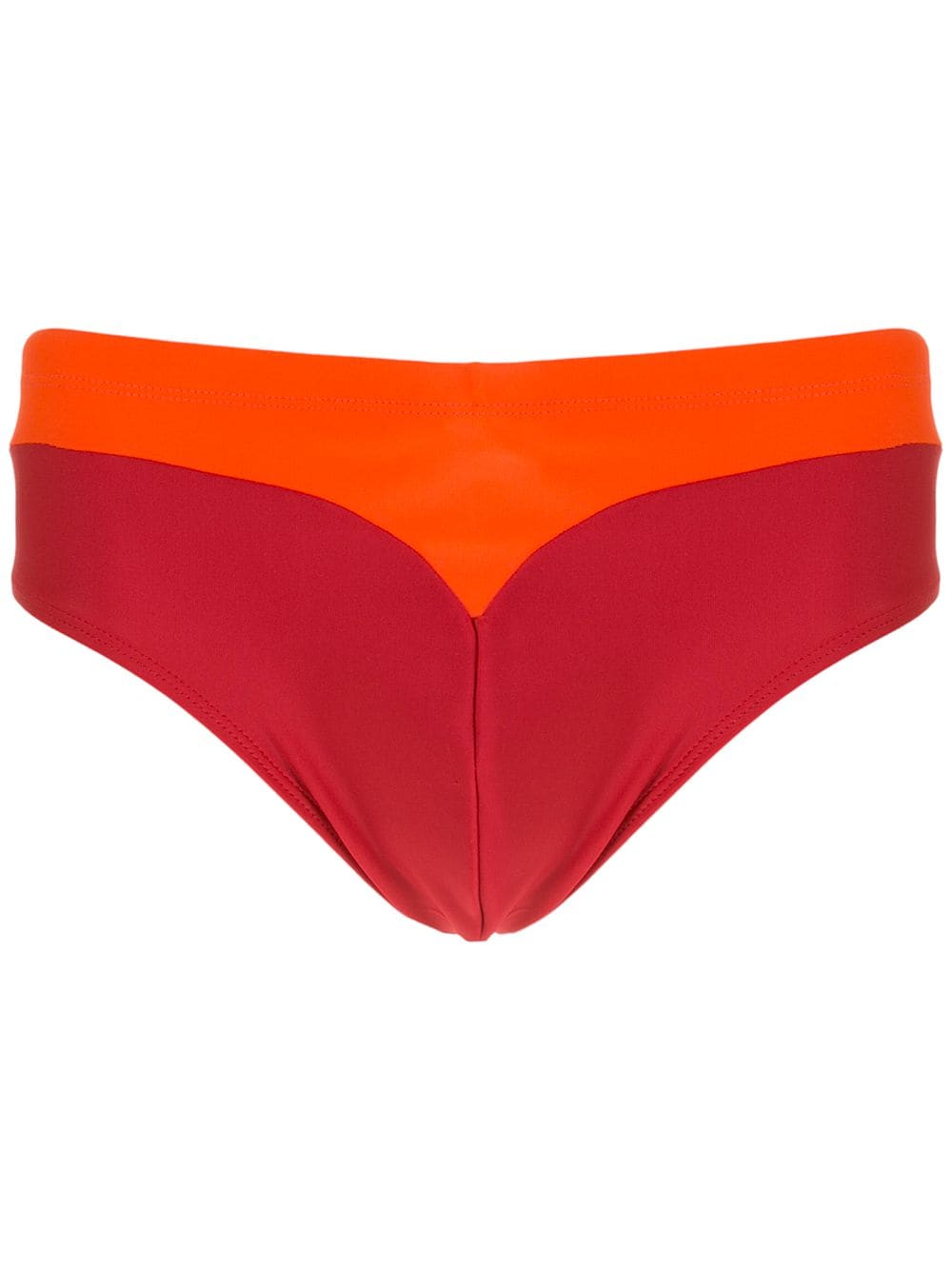 Amir Slama panelled two tone swimming trunks - Orange von Amir Slama