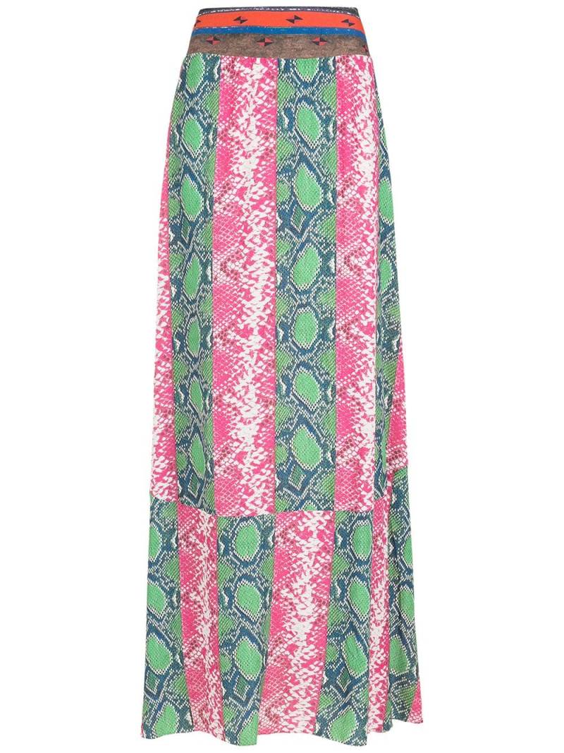 Amir Slama patchwork-panelled maxi skirt - Multicolour von Amir Slama