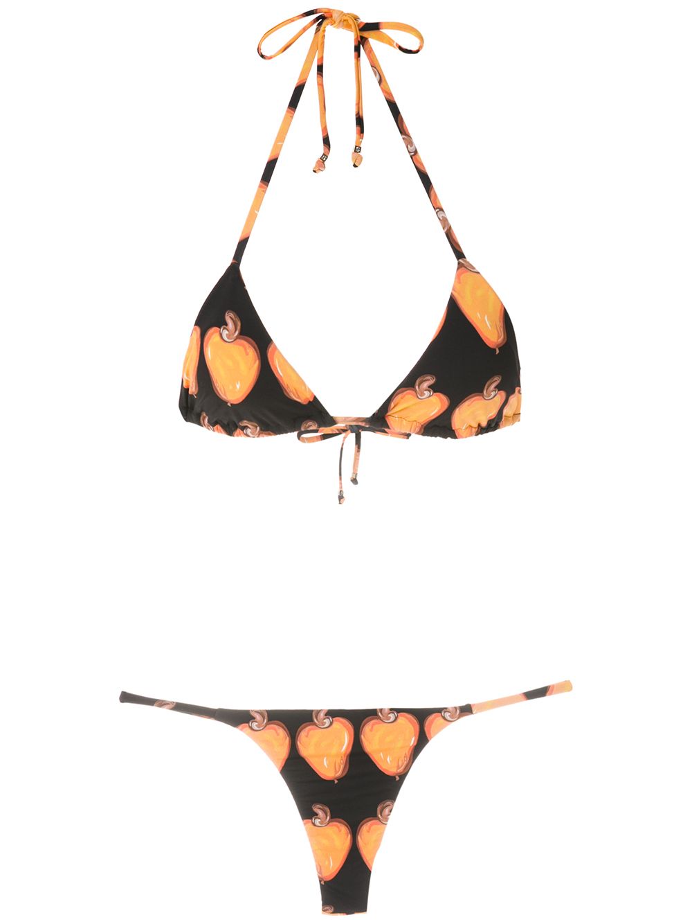 Amir Slama pear-print bikini set - Black von Amir Slama