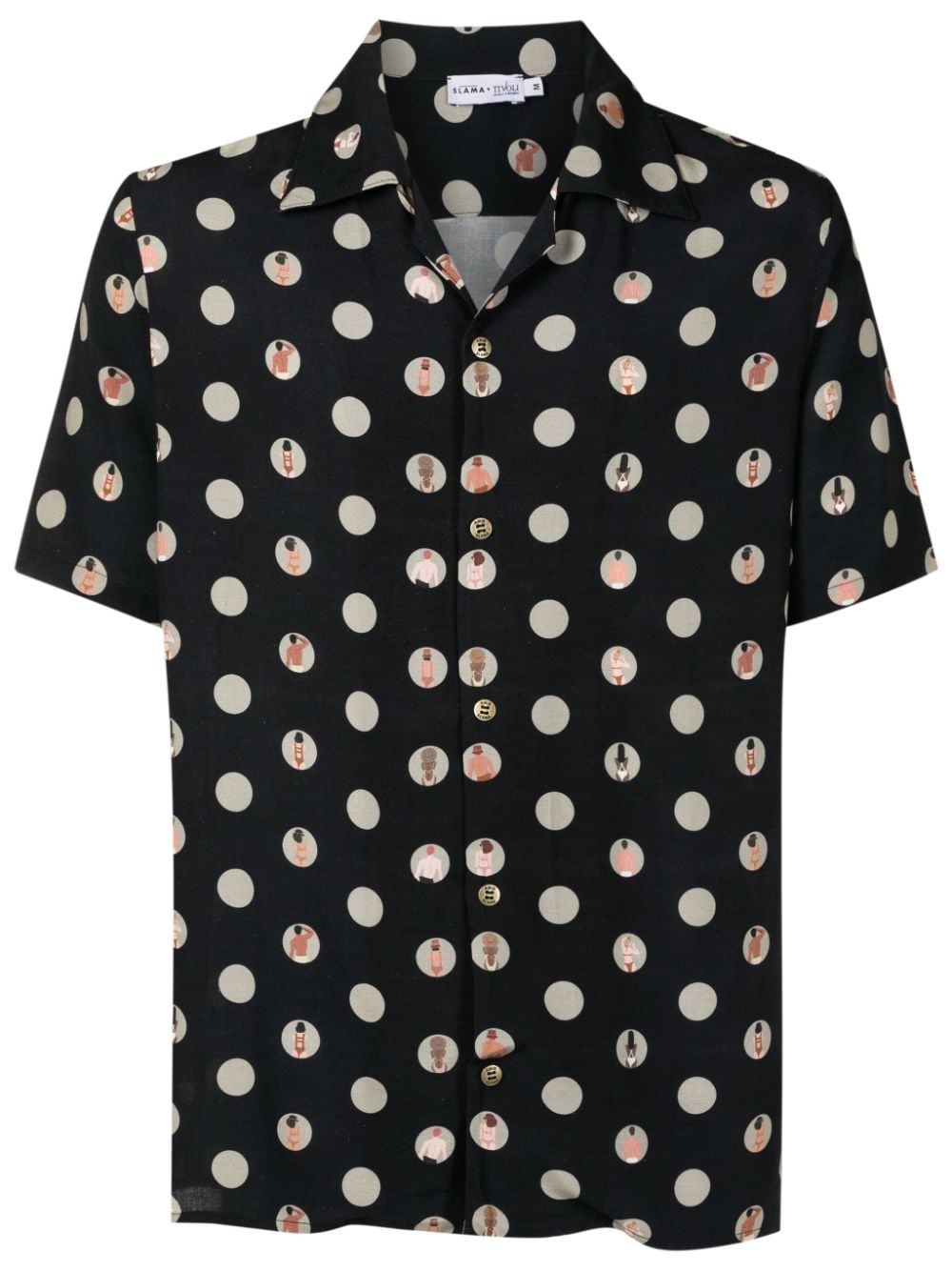 Amir Slama polka dot cotton shirt - Black von Amir Slama