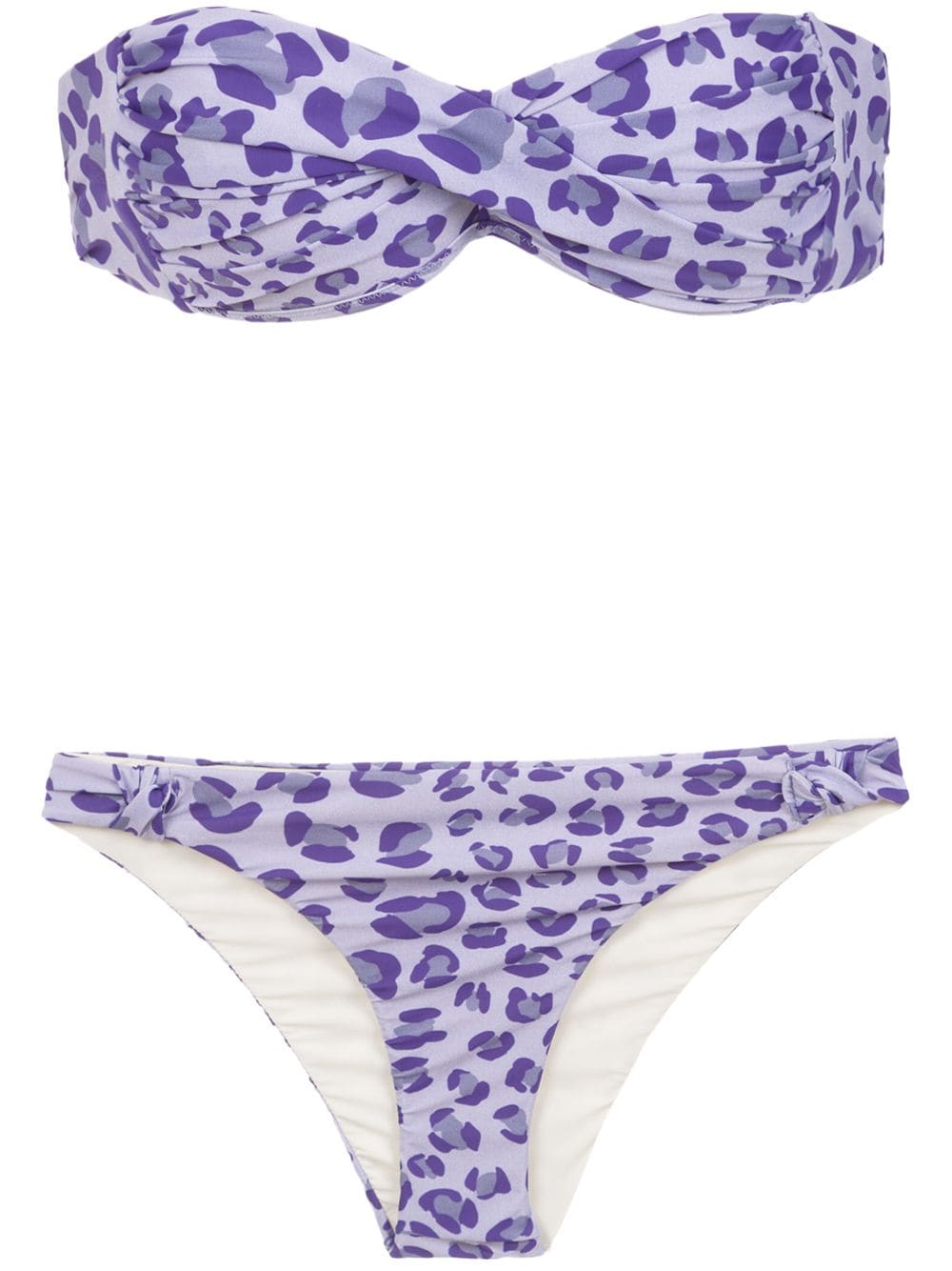 Amir Slama printed bandeau bikini set - Pink von Amir Slama