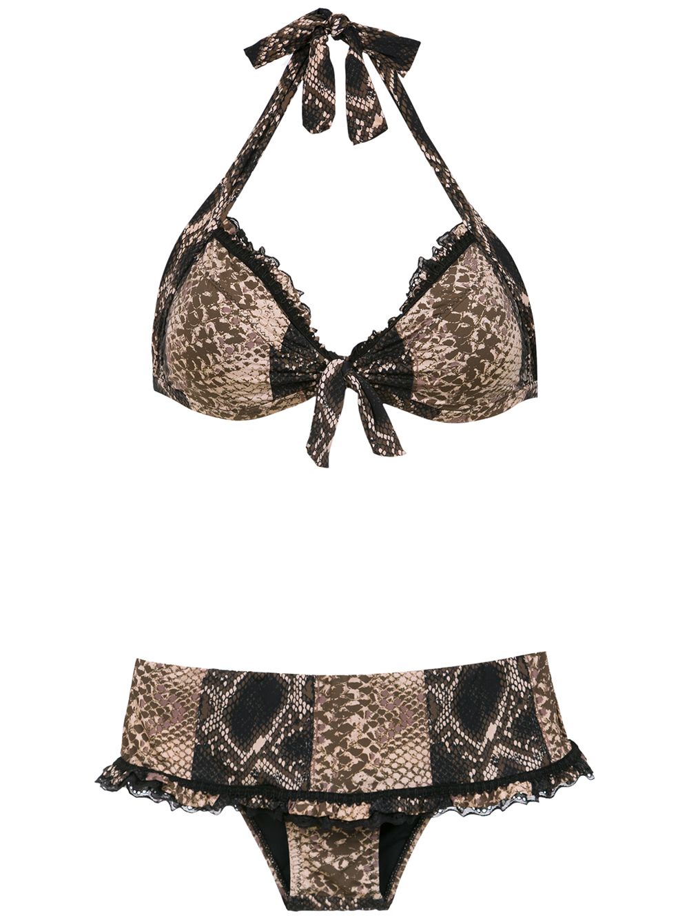 Amir Slama printed bikini set - Black von Amir Slama