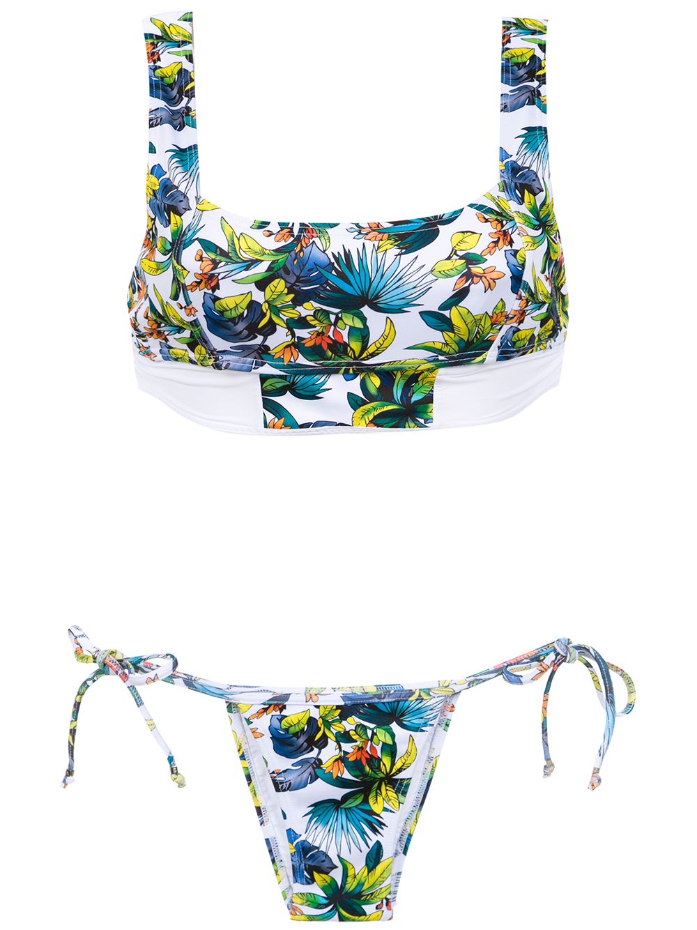 Amir Slama printed bikini set - White von Amir Slama