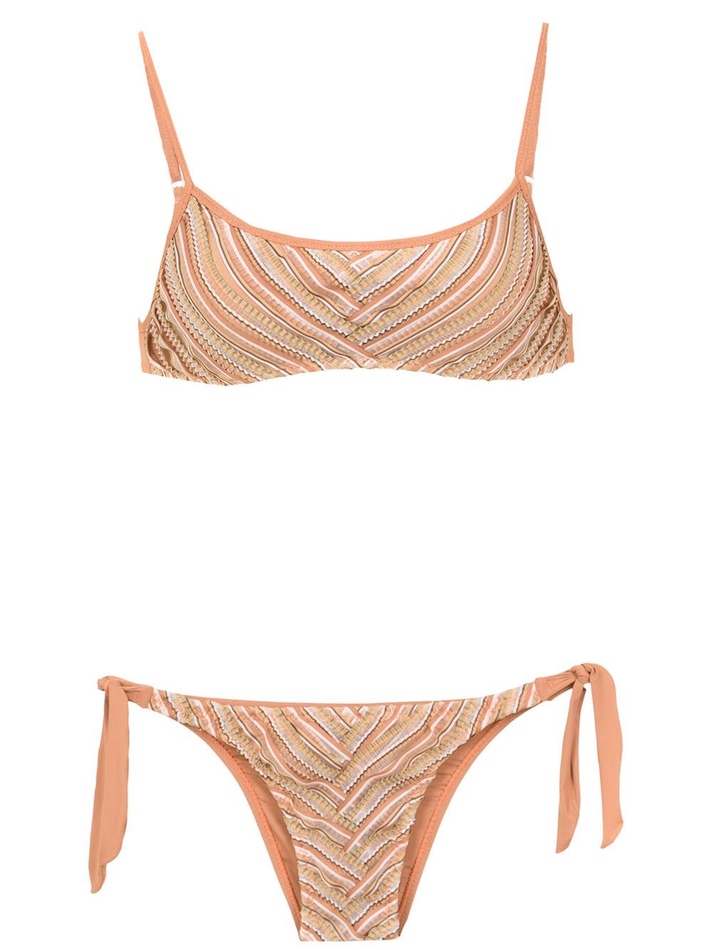 Amir Slama printed bikini top - Neutrals von Amir Slama