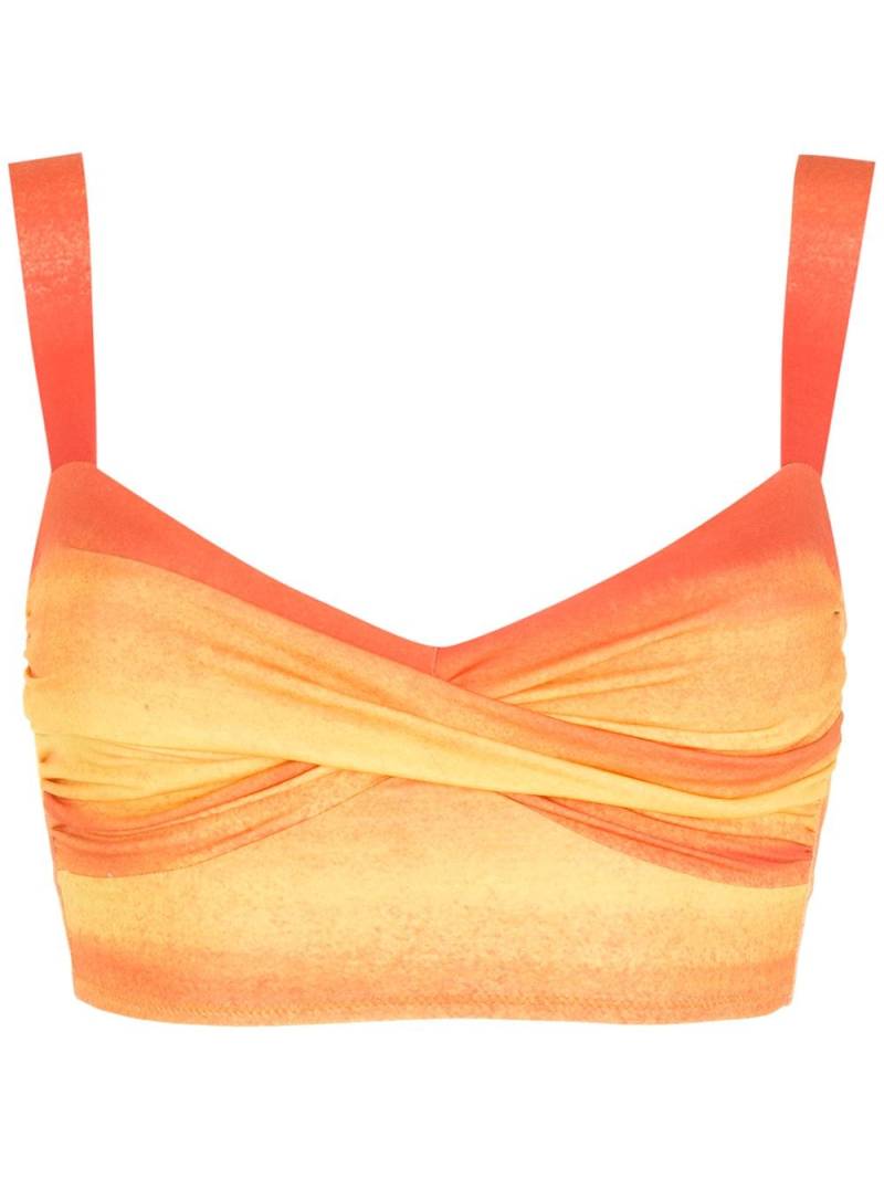 Amir Slama printed cropped top - Orange von Amir Slama