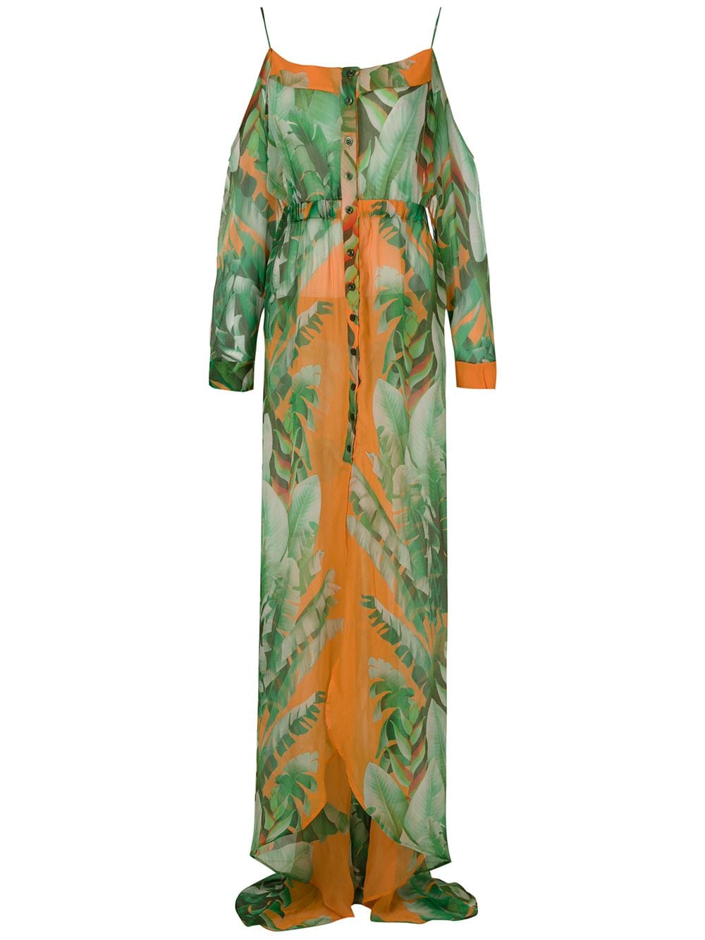 Amir Slama printed maxi silk dress - Green von Amir Slama