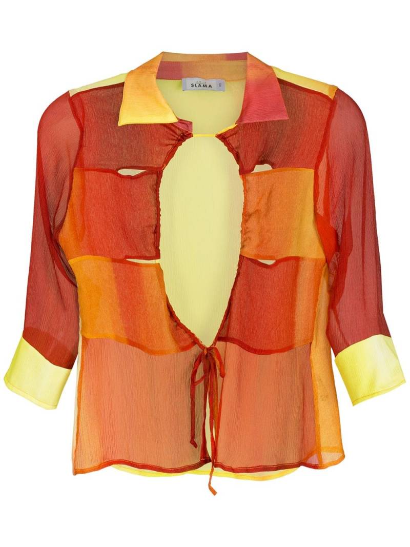 Amir Slama printed silk shirt - Orange von Amir Slama