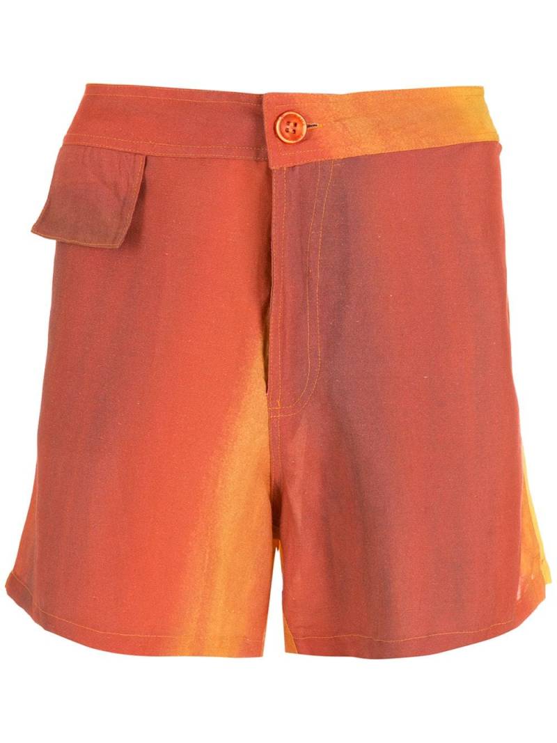 Amir Slama printed straight shorts - Orange von Amir Slama